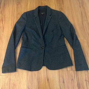Aritzia Babaton Charcoal Wool Textured Blazer
